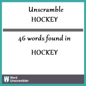 unscramble hockey